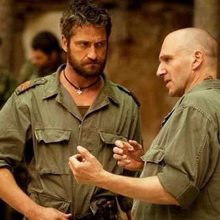 Gerard Butler stars as Tullus Aufidius and Ralph Fiennes stars as Coriolanus in The Weinstein Company's Coriolanus (2012)