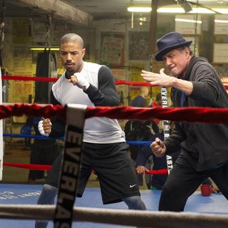 Michael B. Jordan stars as Adonis Creed and Sylvester Stallone stars as Rocky Balboa in Warner Bros. Pictures' Creed (2015)