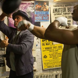 Sylvester Stallone stars as Rocky Balboa and Michael B. Jordan stars as Adonis Creed in Warner Bros. Pictures' Creed (2015)