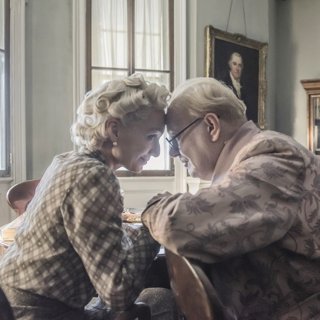 Kristin Scott Thomas stars as Clementine Churchill and Gary Oldman stars as Winston Churchill in Focus Features' Darkest Hour (2017)