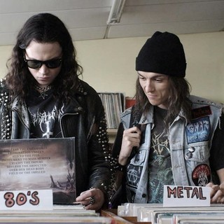 James Blake stars as Zakk and Milo Cawthorne stars as Brodie in Dark Sky Films' Deathgasm (2015)