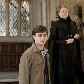 Daniel Radcliffe stars as Harry Potter and Maggie Smith stars as Professor Minerva McGonagall in Warner Bros. Pictures' Harry Potter and the Deathly Hallows: Part II (2011)