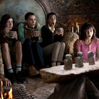 Eugenio Derbez, Nicholas Coombe, Jeffrey Wahlberg, Madeleine Madden and Isabela Moner in Paramount Pictures' Dora and the Lost City (2019)