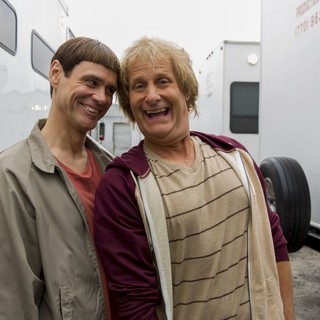 Jim Carrey stars as Lloyd Christmas and Jeff Daniels stars as Harry Dunne in Universal Pictures' Dumb and Dumber To (2014)