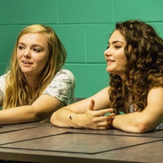 Elsie Fisher stars as Kayla and Emily Robinson stars as Olivia in A24's Eighth Grade (2018)