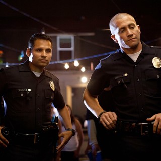 Michael Pena stars as Officer Zavala and Jake Gyllenhaal stars as Officer Taylor in Open Road Films' End of Watch (2012)