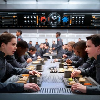 Hailee Steinfeld stars as Petra Arkanian and  Asa Butterfield 	stars as Ender Wiggin in Summit Entertainment's Ender's Game (2013)