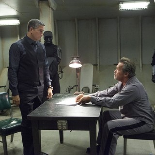 Jim Caviezel stars as Hobbes and Arnold Schwarzenegger stars as Emil Rottmayer in Summit Entertainment's Escape Plan (2013)