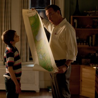 Thomas Horn stars as Oskar Schell and Tom Hanks stars as Thomas Schell Jr. in Warner Bros. Pictures' Extremely Loud and Incredibly Close (2012)