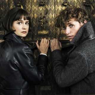 Katherine Waterston stars as Tina Goldstein and Eddie Redmayne stars as Newt Scamander in Warner Bros. Pictures' Fantastic Beasts: The Crimes of Grindelwald (2018)