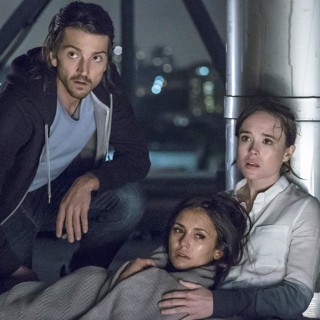 Diego Luna, Nina Dobrev and Ellen Page in Columbia Pictures' Flatliners (2017)