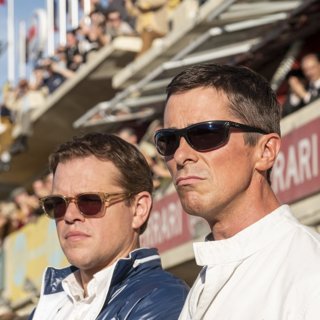 Matt Damon stars as Carroll Shelby and Christian Bale stars as Ken Miles in 20th Century Fox's Ford v Ferrari (2019)