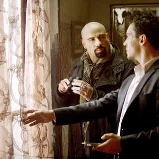 John Travolta stars as FBI agent Charlie Wax and Jonathan Rhys-Meyers stars as James Reece/Richard Stevens in Lionsgate Films' From Paris with Love (2010). Photo credit by Rico Torres.