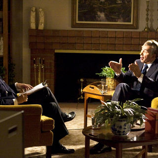 Michael Sheen stars as David Frost and Frank Langella stars as Richard Nixon in Universal Pictures' Frost/Nixon (2008)