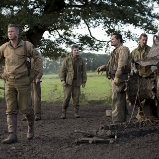 Brad Pitt, Michael Pena and Shia LaBeouf in Columbia Pictures' Fury (2014)