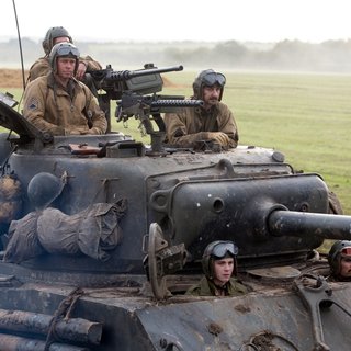 Brad Pitt, Logan Lerman and Michael Pena in Columbia Pictures' Fury (2014)