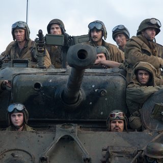 Brad Pitt, Shia LaBeouf, Jon Bernthal, Logan Lerman and Michael Pena in Columbia Pictures' Fury (2014)