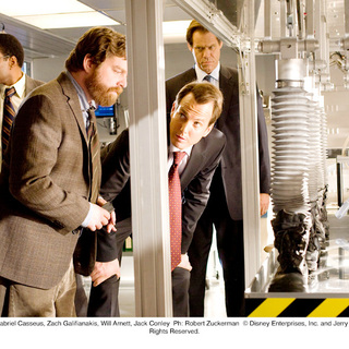 Gabriel Casseus, Zach Galifianakis, Will Arnett and Jack Conley in Walt Disney Pictures' G-Force (2009). Photo credit by Robert Zuckerman.