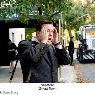 Ricky Gervais stars as Bertram Pincus in Paramount Pictures' Ghost Town (2008)