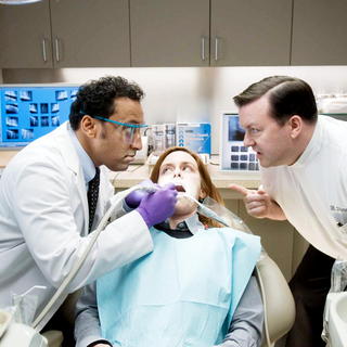 Aasif Mandvi stars as Dr. Prashar and Ricky Gervais stars as Bertram Pincus in Paramount Pictures' Ghost Town (2008)