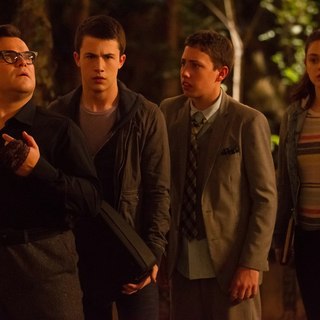 Jack Black, Dylan Minnette, Ryan Lee and Odeya Rush in Columbia Pictures' Goosebumps (2015)