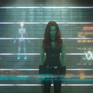 Zoe Saldana stars as Gamora in Marvel Studios' Guardians of the Galaxy (2014)