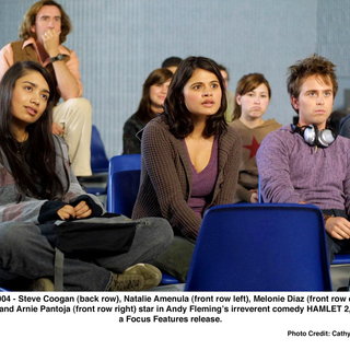Natalie Amenula, Steve Coogan, Melonie Diaz and Arnie Pantoja in Focus Features' Hamlet 2 (2008). Photo Credit: Cathy Kanavy.
