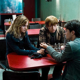 Emma Watson, Rupert Grint and Daniel Radcliffe in Warner Bros. Pictures' Harry Potter and the Deathly Hallows: Part I (2010)