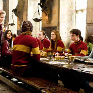 Jessie Cave, Rupert Grint, Bonnie Wright, Daniel Radcliffe and Emma Watson in Warner Bros Pictures' Harry Potter and the Half-Blood Prince (2009)