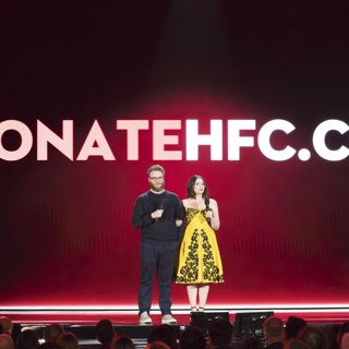 Seth Rogen and Lauren Miller in Netflix's Hilarity for Charity (2018)