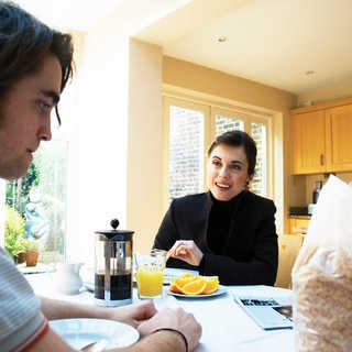 Robert Pattinson stars as Art and Rebecca Pidgeon stars as Mother in IFC Films' How to Be (2009)