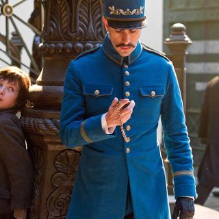 Asa Butterfield stars as Hugo Cabret and 	Sacha Baron Cohen stars as Station Inspector in Paramount Pictures' Hugo (2011)