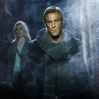 Yvonne Strahovski stars as Terra and Aaron Eckhart stars as Adam in Lionsgate Films' I, Frankenstein (2014)