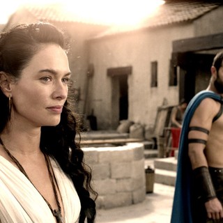 Lena Headey stars as Queen Gorgo and Sullivan Stapleton stars as Themistocles in Warner Bros. Pictures' 300: Rise of an Empire (2014)