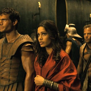 Henry Cavill stars as Theseus and Freida Pinto stars as Phaedra in Relativity Media's Immortals (2011)