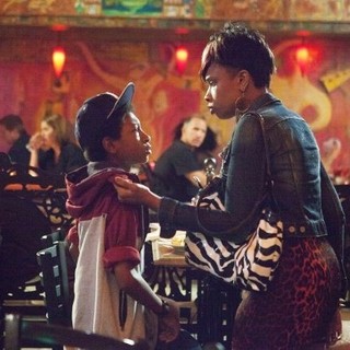 Skylan Brooks stars as Mister and Jennifer Hudson stars as Gloria in Codeblack Films' The Inevitable Defeat of Mister and Pete (2013)