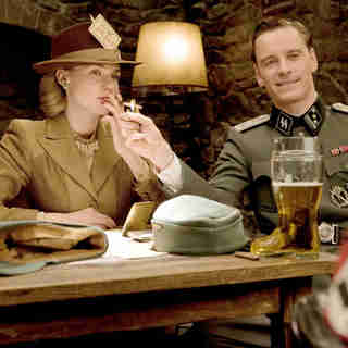 Diane Kruger stars as Bridget von Hammersmark and Michael Fassbender stars as Lt. Archie Hicox in The Weinstein Company's Inglourious Basterds (2009)