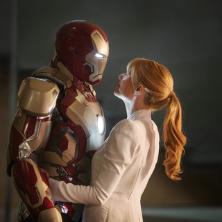 Iron Man and Gwyneth Paltrow stars as Pepper Potts in Walt Disney Pictures' Iron Man 3 (2013)