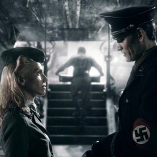 Julia Dietze stars as Renate Richter and Gotz Otto stars as Klaus Adler in Entertainment One's Iron Sky (2012)