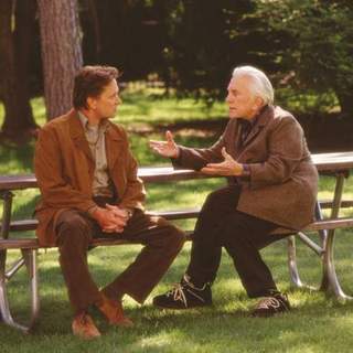 Kirk Douglas and Michael Douglas in 