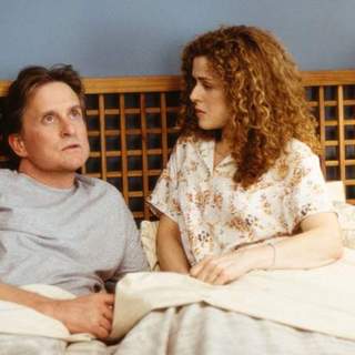 Michael Douglas and Bernadette Peters in 