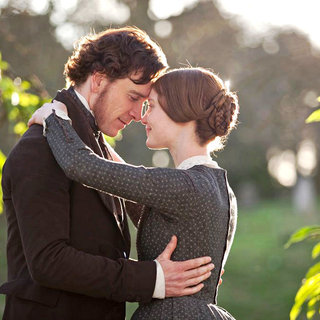Michael Fassbender stars as Edward Rochester and Mia Wasikowska stars as Jane Eyre in Focus Features' Jane Eyre (2011)