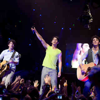 Nick Jonas, Joe Jonas and Kevin Jonas in Walt Disney Pictures' Jonas Brothers: The 3D Concert Experience (2009)