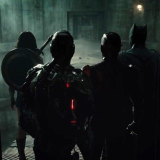 Gal Gadot, Ray Fisher, Ezra Miller and Ben Affleck in Warner Bros. Pictures' Justice League (2017)