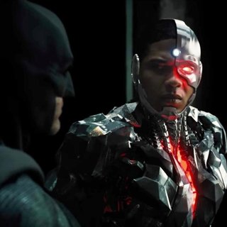 Ben Affleck stars as Bruce Wayne/Batman and Ray Fisher stars as Victor Stone/Cyborg in Warner Bros. Pictures' Justice League (2017)