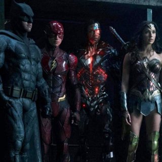 Ben Affleck, Ezra Miller, Ray Fisher and Gal Gadot in Warner Bros. Pictures' Justice League (2017)