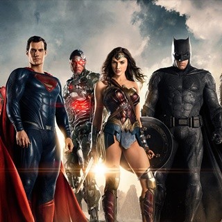 Ezra Miller, Henry Cavill, Ray Fisher, Gal Gadot, Ben Affleck and Jason Momoa in Warner Bros. Pictures' Justice League (2017)