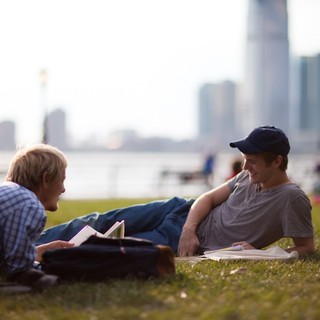 Thure Lindhardt stars as Erik Rothman and Zachary Booth stars as Paul Lucy in Music Box Films' Keep the Lights On (2012)