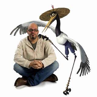 DAVID CROSS voices the level-headed Crane, one of the legendary Furious Five in DreamWorks' Kung Fu Panda (2008). Photo by Patrick Ecclesine.