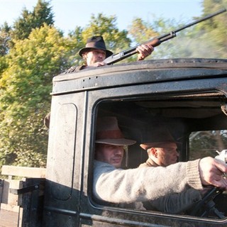 Jason Clarke stars as Howard Bondurant and Tom Hardy stars as Forrest Bondurant in The Weinstein Company's Lawless (2012)